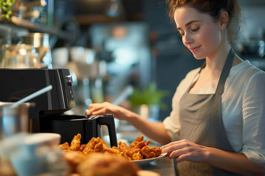 cooking a burger in air fryer